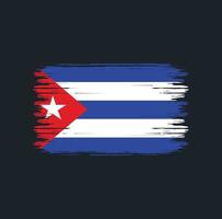 Cuba vlag borstel. nationale vlag vector