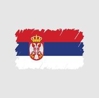 servië vlag borstel vector