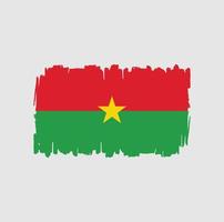 Burkina Faso vlag penseelstreken. nationale vlag vector