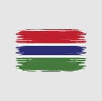 Gambia vlag borstel. nationale vlag vector