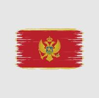 montenegro vlag borstel. nationale vlag vector