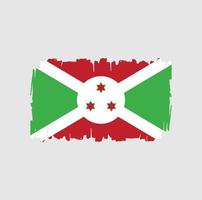 Burundese vlag penseelstreken. nationale vlag vector