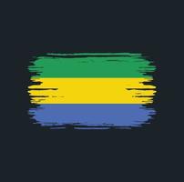 gabon vlag borstel. nationale vlag vector