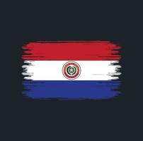 vlagborstel van paraguay. nationale vlag vector