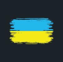 Oekraïne vlag borstel. nationale vlag vector