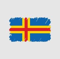 aland eilanden vlag borstel vector