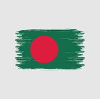 vlagborstel van Bangladesh. nationale vlag vector