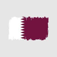 qatar vlag penseelstreken. nationale vlag vector