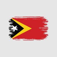 timor leste vlag borstel. nationale vlag vector