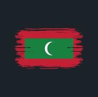 Maldiven vlag borstel. nationale vlag vector