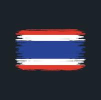 Thailand vlag borstel. nationale vlag vector