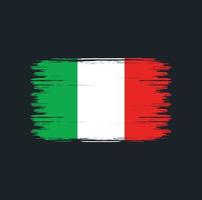 italië vlag borstel. nationale vlag vector