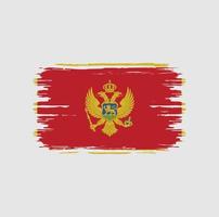 montenegro vlag borstel. nationale vlag vector