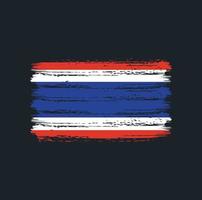 Thaise vlag penseelstreken. nationale vlag vector