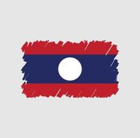 laos vlag borstel vector