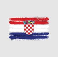 kroatië vlag penseelstreken. nationale vlag vector