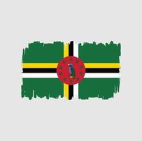 Dominica vlag penseelstreken. nationale vlag vector