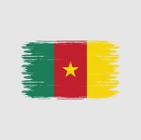 Kameroen vlag borstel. nationale vlag vector