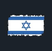 Israëlische vlag penseelstreken. nationale vlag vector