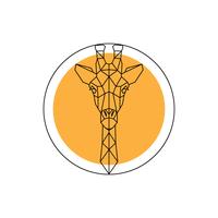 Geometrische vector dierlijke giraf