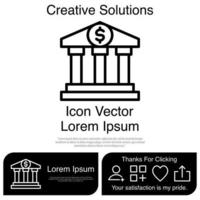 bank pictogram vector eps 10