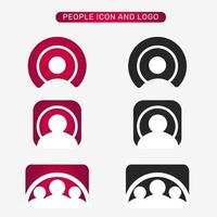 mensen icoon en logo. gratis download vector