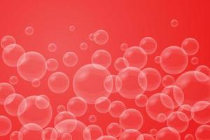 abstracte bubbels op een rode achtergrond vector