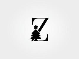 kerstboom letters z vector