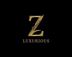letter z luxe bloemen vintage logo vector