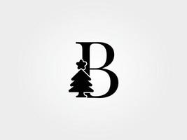 kerstboom letters b vector