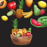 hand getrokken fruit vector