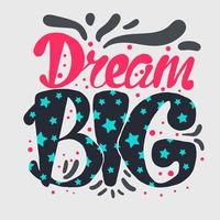 motivatie en droombelettering concept vector