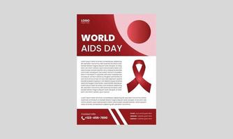 wereld aids dag of hiv-virus poster of flyer ontwerpsjabloon. hiv of aids preventie flyer folderontwerp. omslag, poster, A4-formaat, flyerontwerp vector
