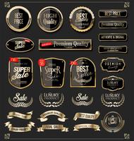 Luxe premium gouden badges en labels vector