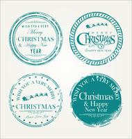 Merry Christmas grunge rubberen stempel vector