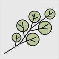 eenvoud bloemenblad tekening plat ontwerp. vector