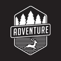 Adventure-logo en badge, goed voor afdrukken vector