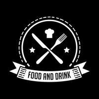 Restaurantbadge en logo, goed voor afdrukken vector