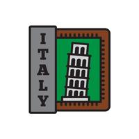 Landbadgecollecties, Pisa-symbool van groot land vector