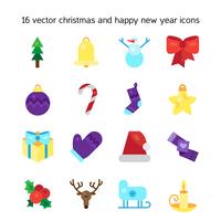 Merry Christmas pictogrammen vector