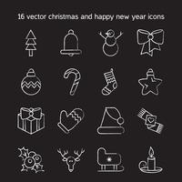 Merry Christmas pictogrammen vector