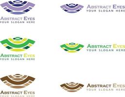 abstract ogen kleurrijk logo-ontwerp vector