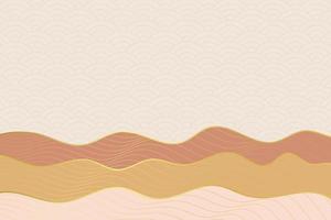 abstracte golfstijlachtergrond met geometrisch Japans patroon en golvende gestreepte lijnen vector