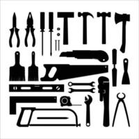 silhouet timmerwerk tools vector