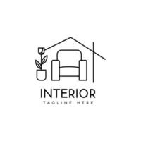 interieur logo ontwerp vector