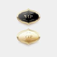 luxe gouden label en symbool vector