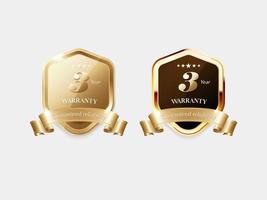 luxe gouden label en symbool vector