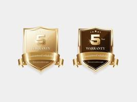 luxe gouden label en symbool vector