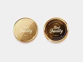 luxe gouden label en symbool vector