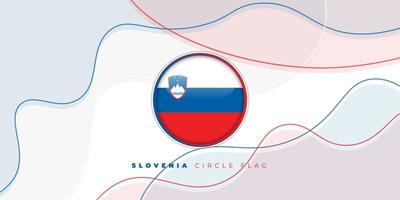 cirkel slovenië vlag met abstract ontwerp als achtergrond. slovenië onafhankelijkheidsdag sjabloonontwerp. vector